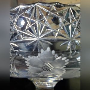 8" American Brilliant Cut Glass